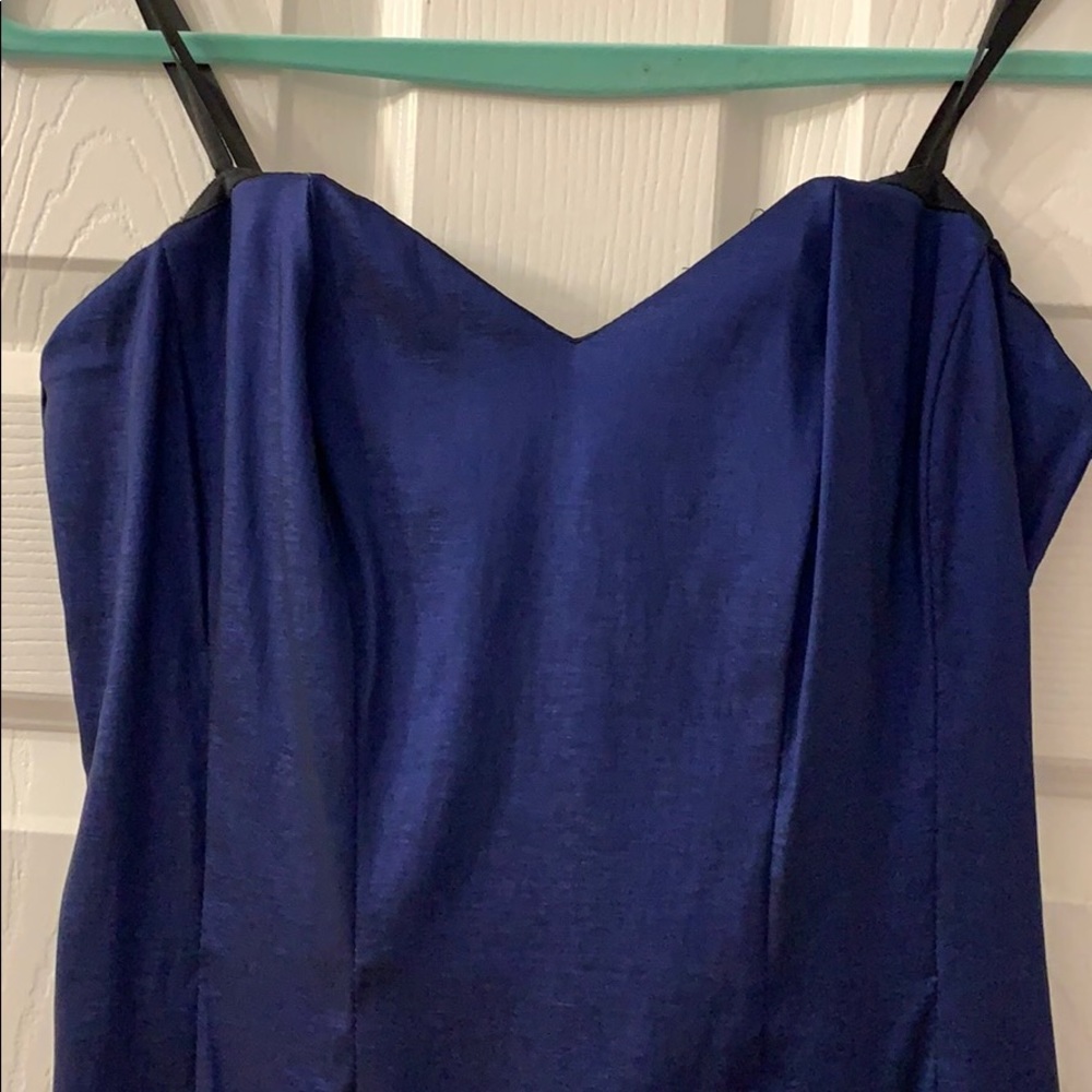 Midnight Blue Formal Strapless Dress - Picture 2 of 5
